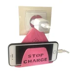خرید و قیمت پایه نگهدارنده شارژر موبایل مدل Stop charge صورتی